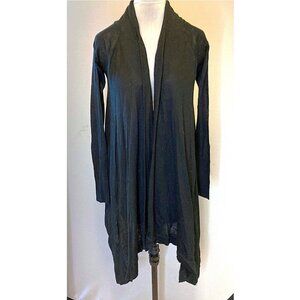 Costa Blanca fine lightweight black open front sweater/shawl